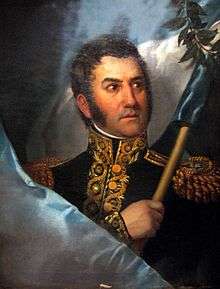 oil paining of Jose' e San Martin