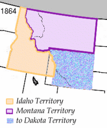 Idaho Territory, Montana Territory, and Dakota Territory after Edgerton's lobbying to the United States Congress and President Abraham Lincoln.